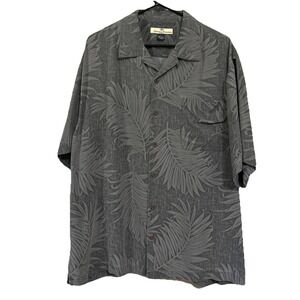 Tommy Bahama L 100% Silk Short Sleeve‎ Button Up Shirt Tropical Camp Beach